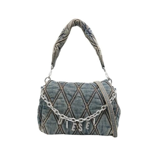 Charm-D denim shoulder bag