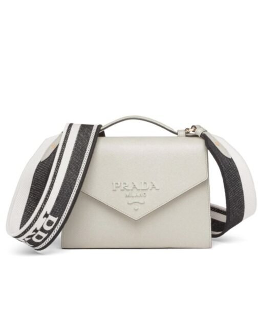Monochrome Saffiano Bianco 21 cm