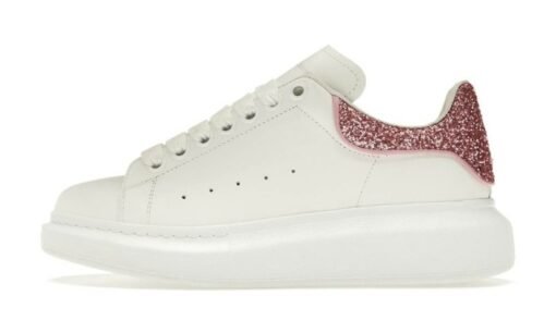 Oversize Bianco Bianco Rosa Glitter
