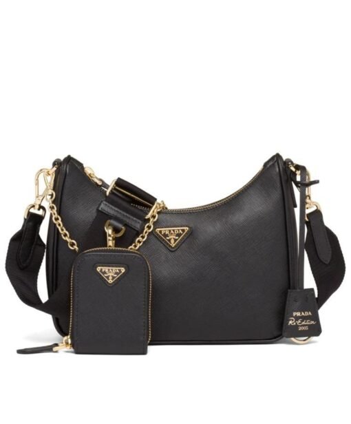 Re-Edition 2005 Saffiano Nero 22 cm