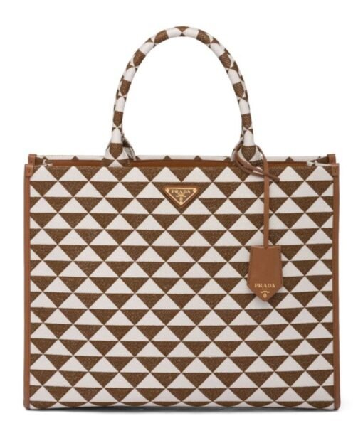 Symbole Embroidered Tote Caffè 39 cm